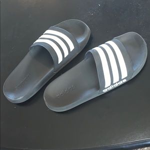Adidas slides.